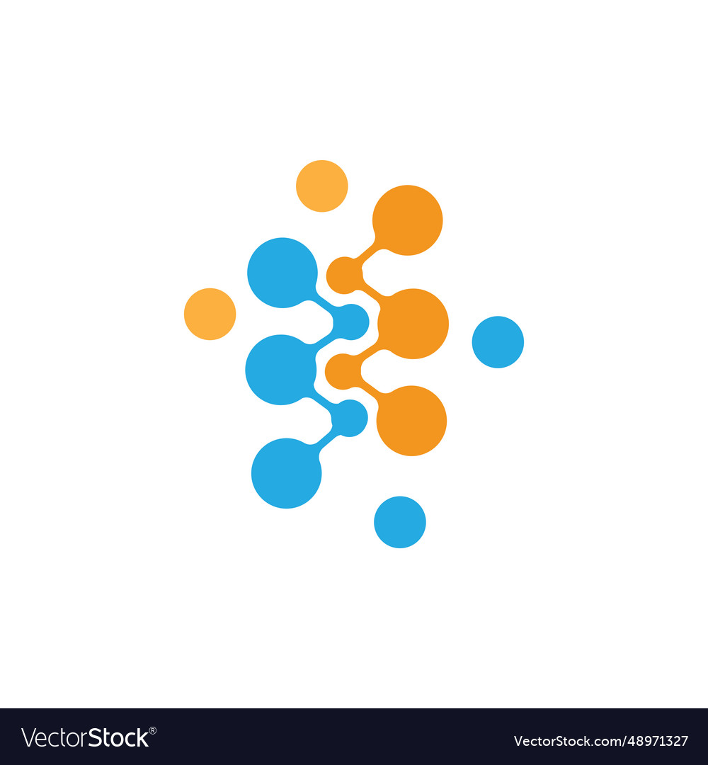 Molecule logo icon template Royalty Free Vector Image