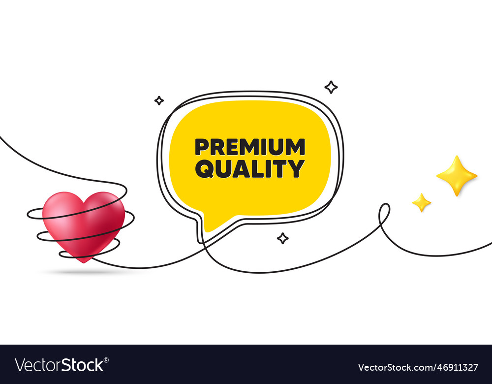 Premium quality tag high product sign continuous Vector Image