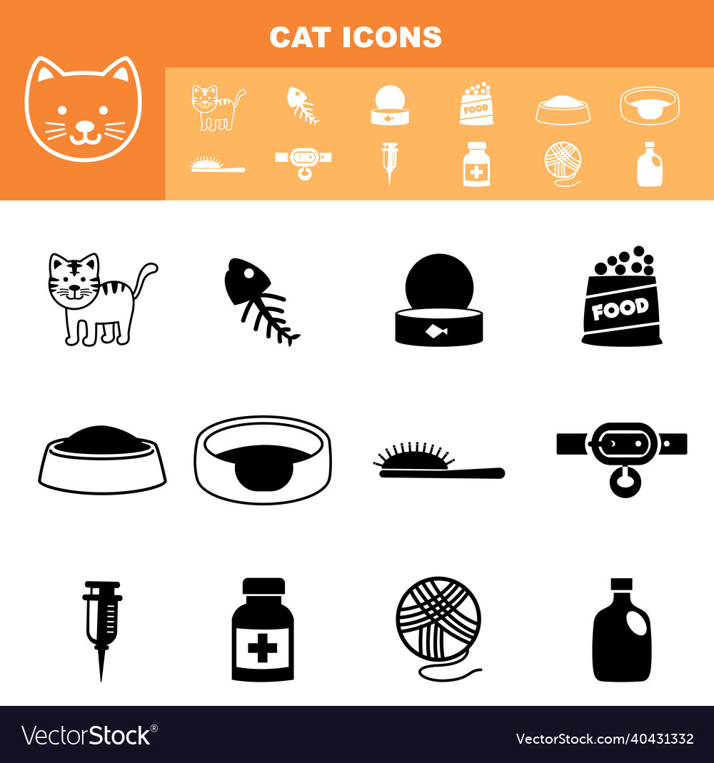 Free: Set of cat icons 