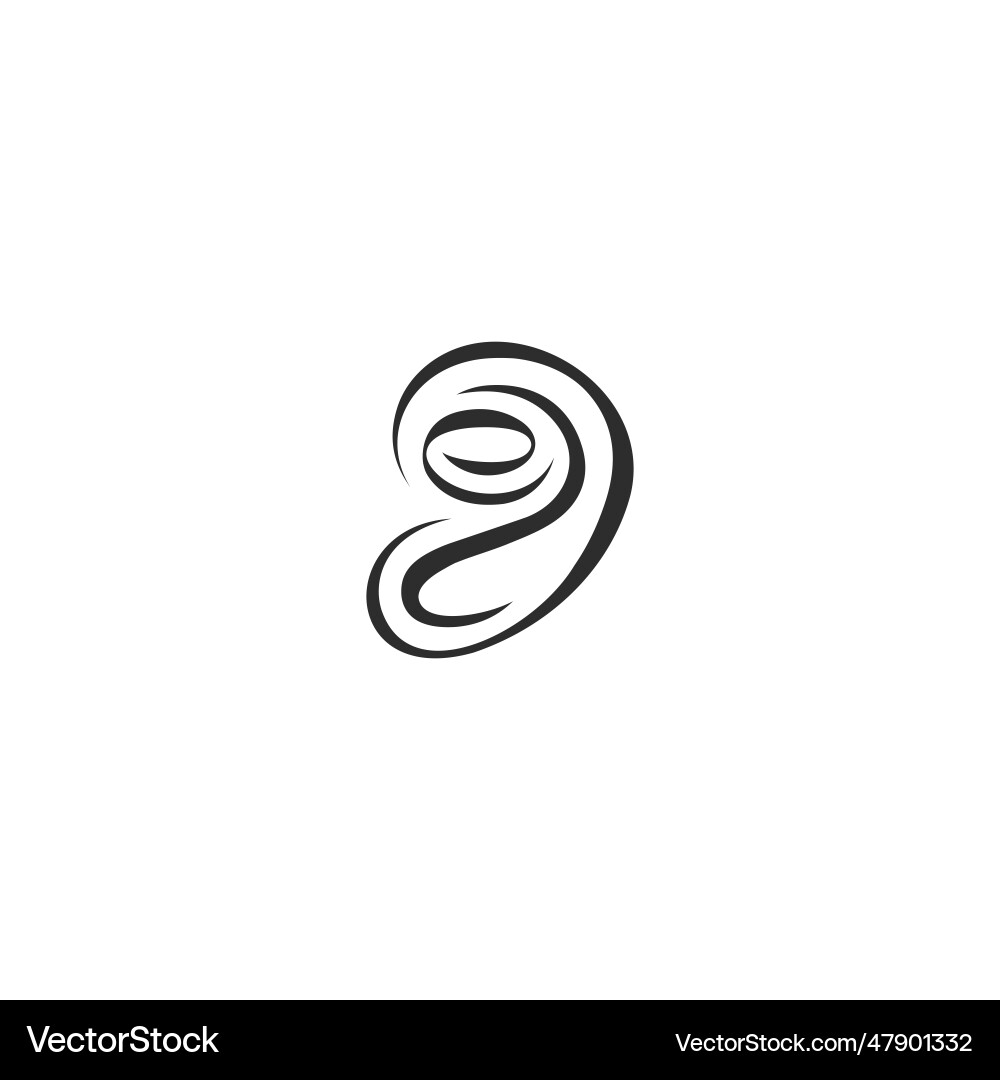 Ear hearing logo creative design template Vector Image
