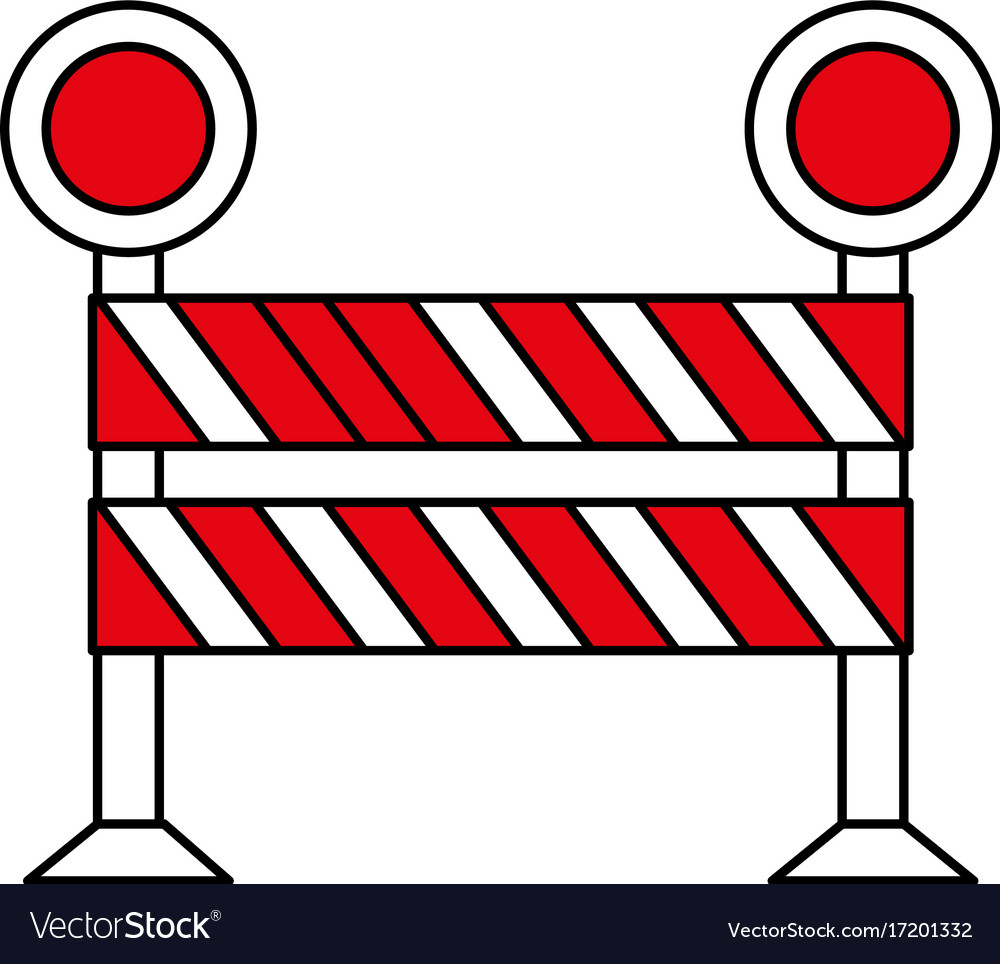 Roadblock road safety icon image Royalty Free Vector Image