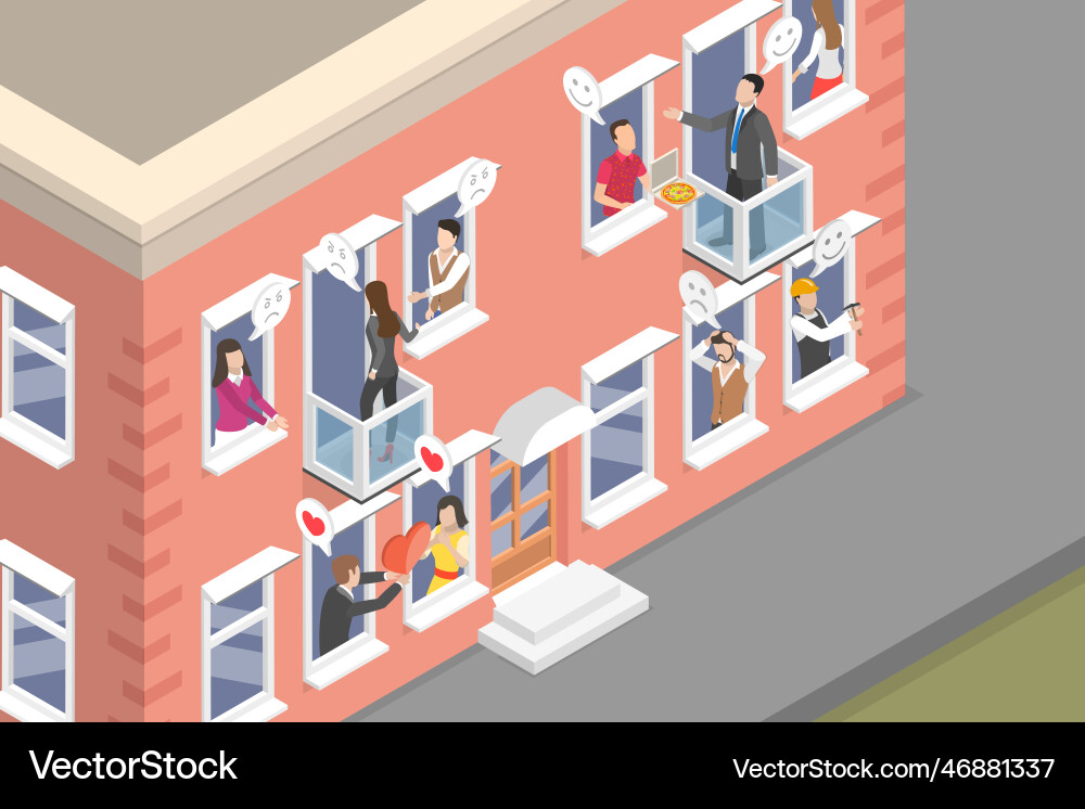 3d isometric flat conceptual Royalty Free Vector Image