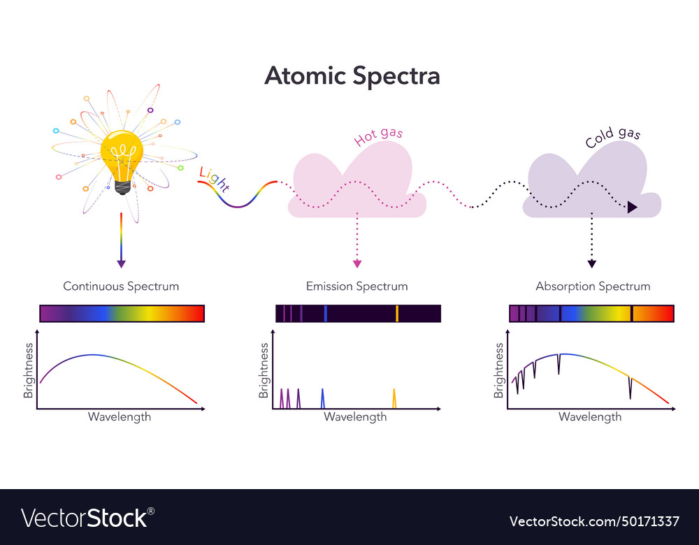 Atomic spectra Royalty Free Vector Image - VectorStock