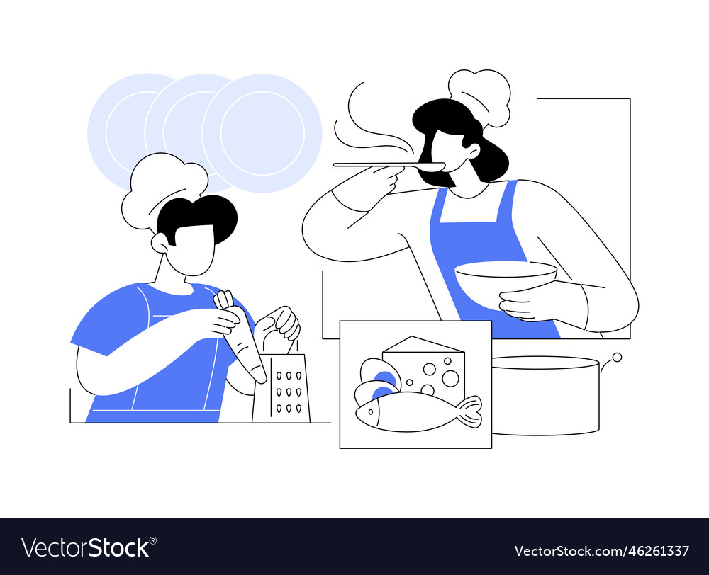 Cooking camp abstract concept Royalty Free Vector Image