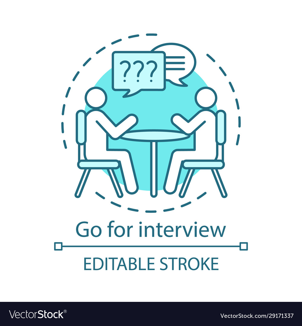 Go for interview concept icon job interviewing Vector Image