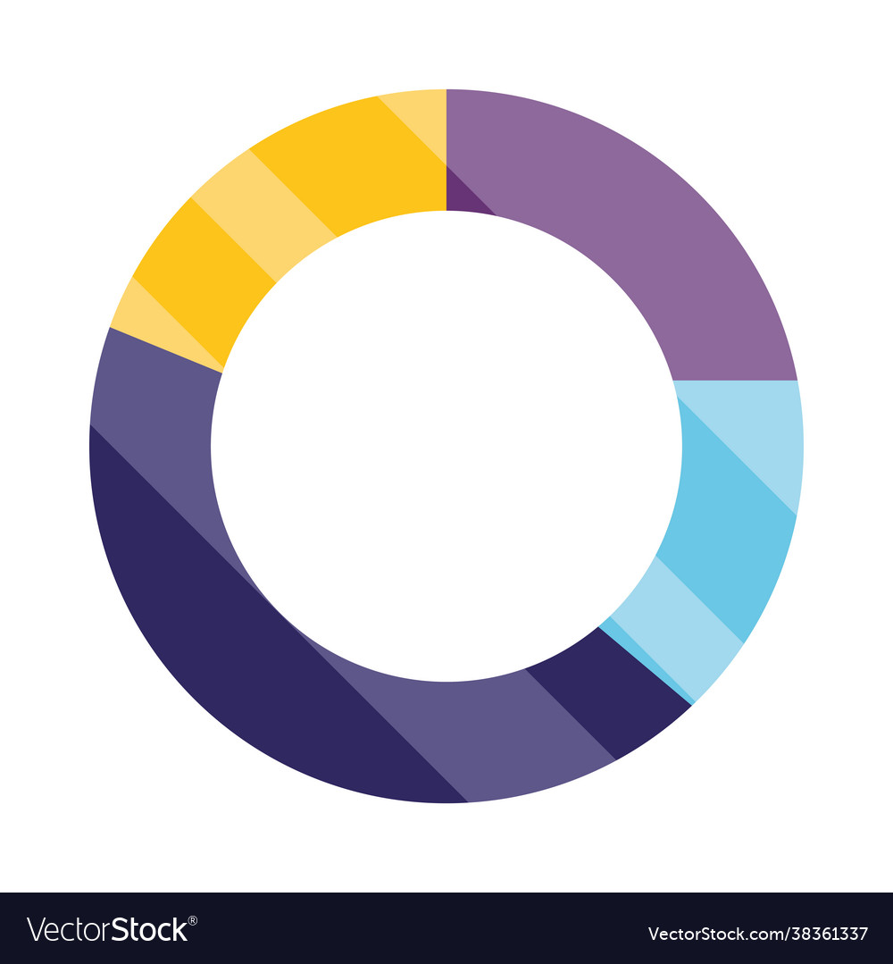 Round financial chart Royalty Free Vector Image