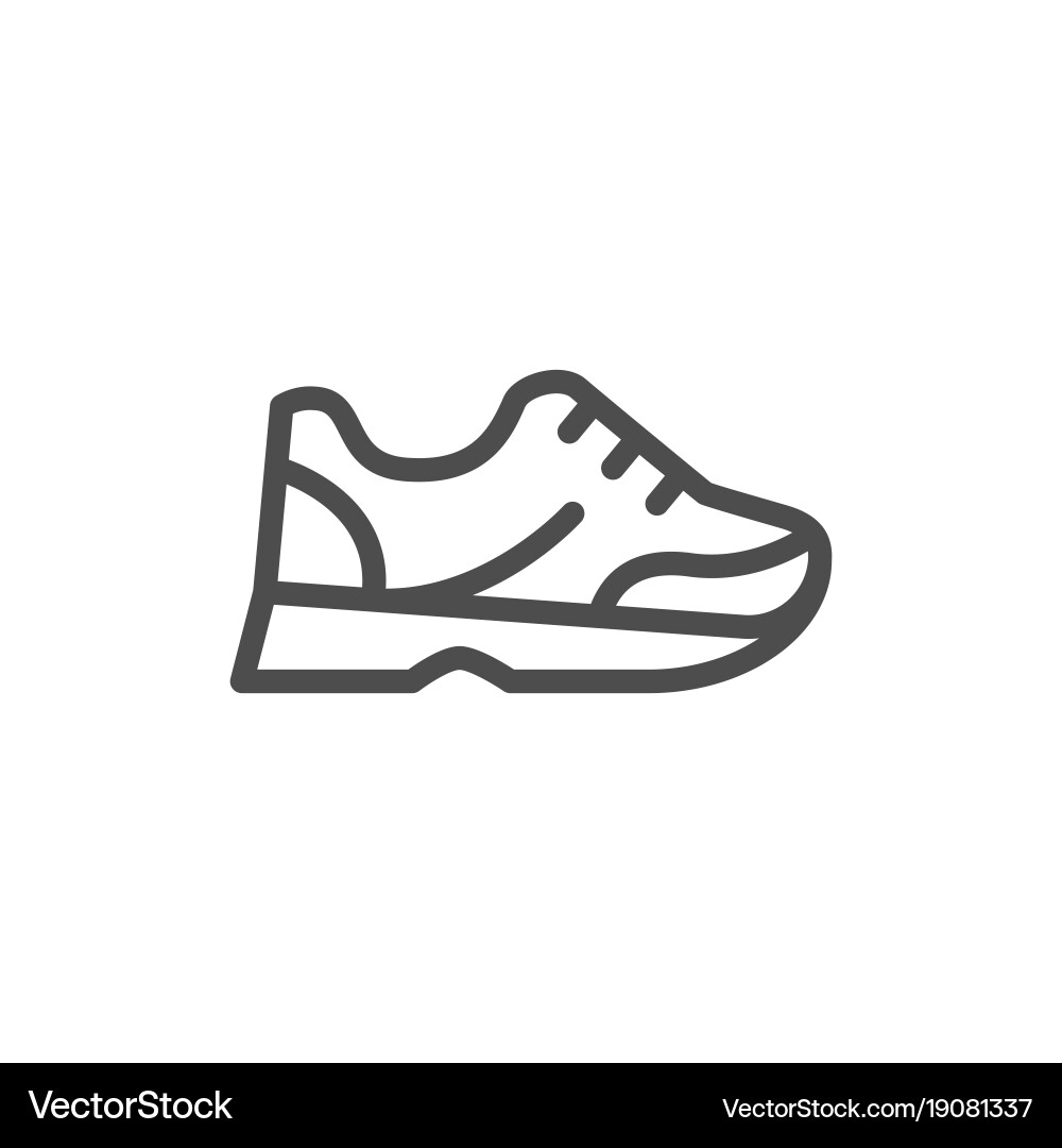 Sneaker line icon Royalty Free Vector Image - VectorStock
