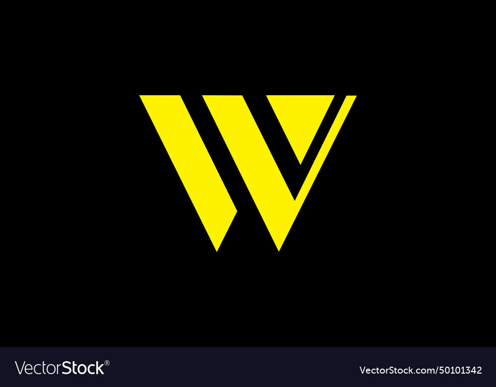 Abstract logo with w and letter v file Royalty Free Vector