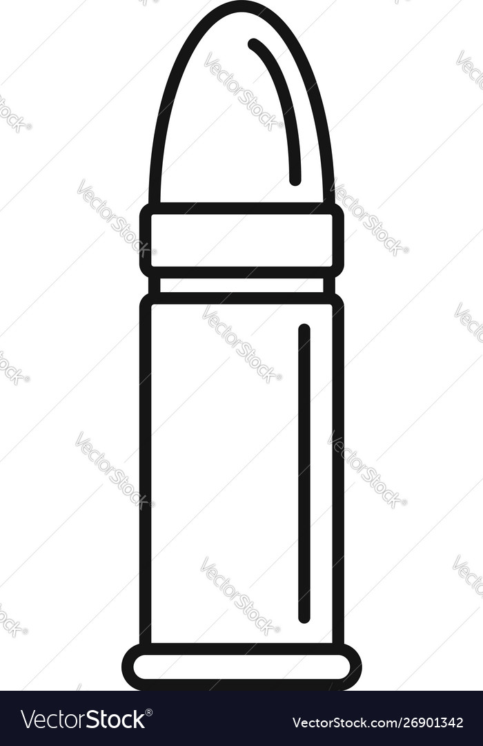 Biathlon bullet icon outline style