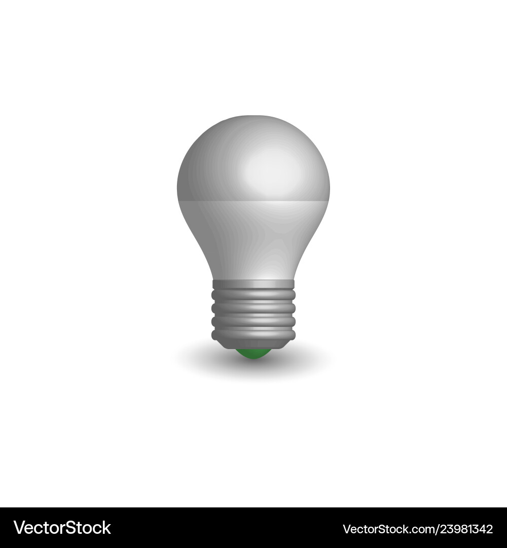 Led bulb in 3d Royalty Free Vector Image - VectorStock