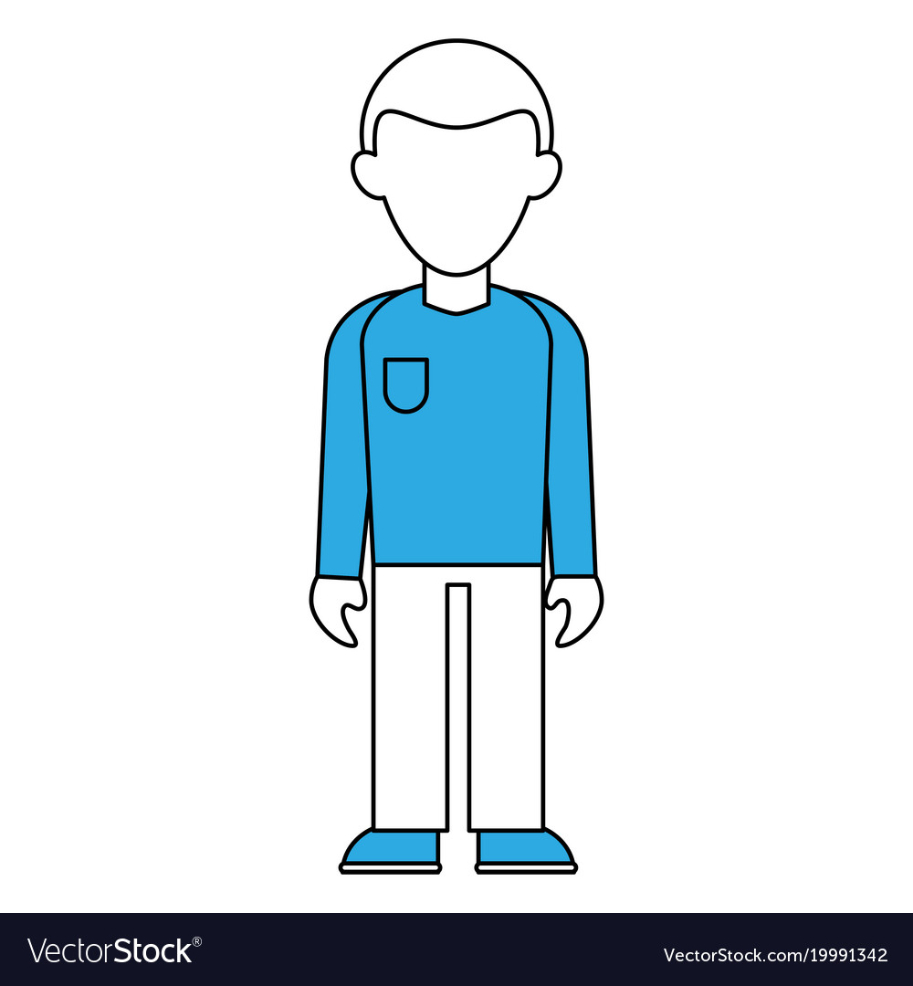 Man faceless profile Royalty Free Vector Image