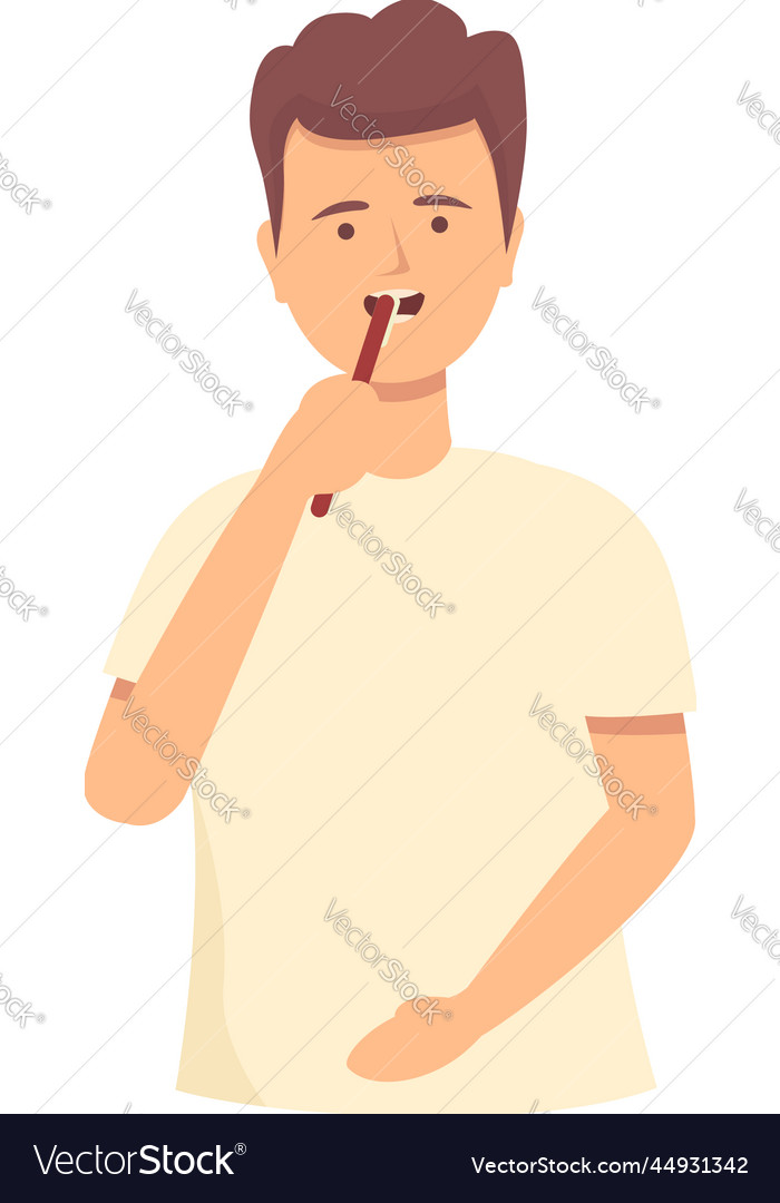 Oral brush icon cartoon kid teeth Royalty Free Vector Image