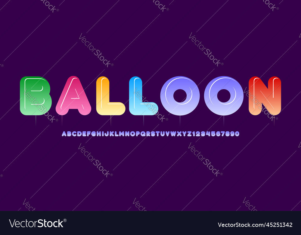 Round font bold alphabet modern letters Royalty Free Vector