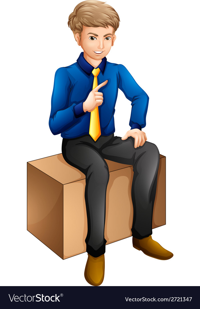 A man sitting Royalty Free Vector Image - VectorStock