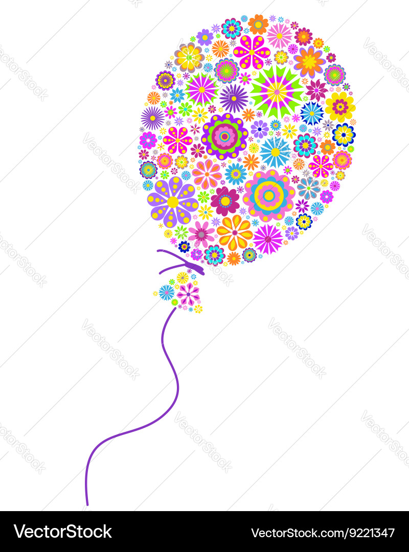 Balloon on white background Royalty Free Vector Image