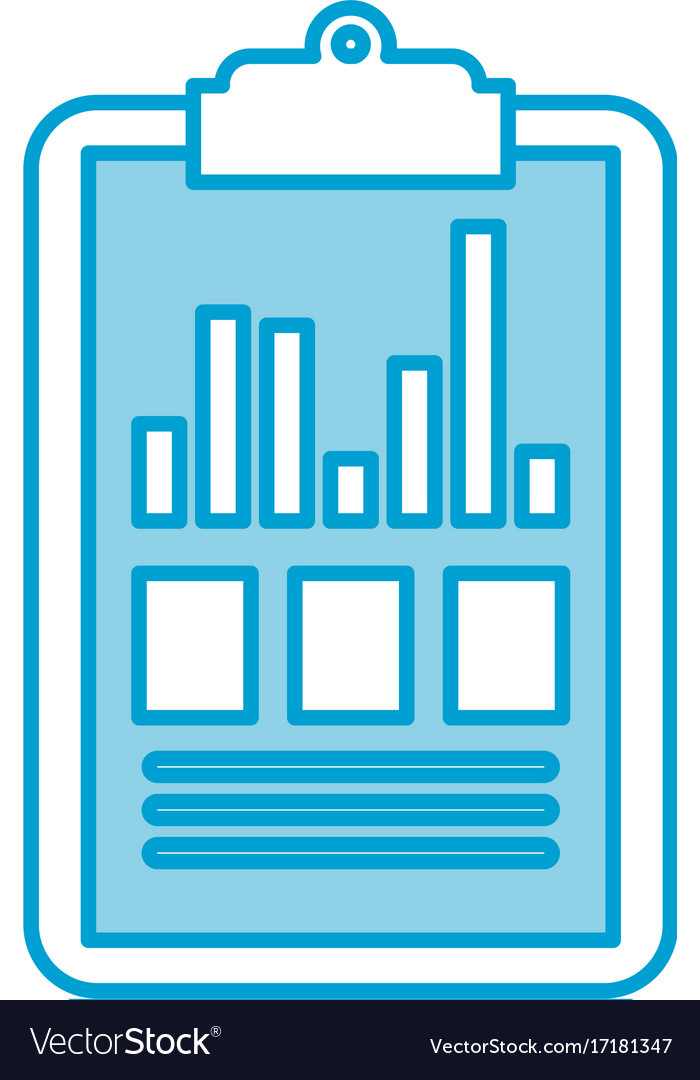 Clipboard business graph checklist report Vector Image