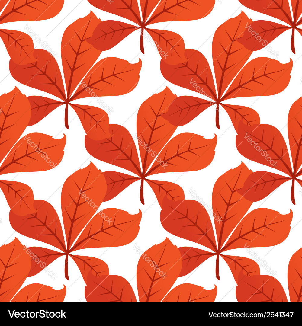 Colorful autumn leaf background seamless pattern Vector Image