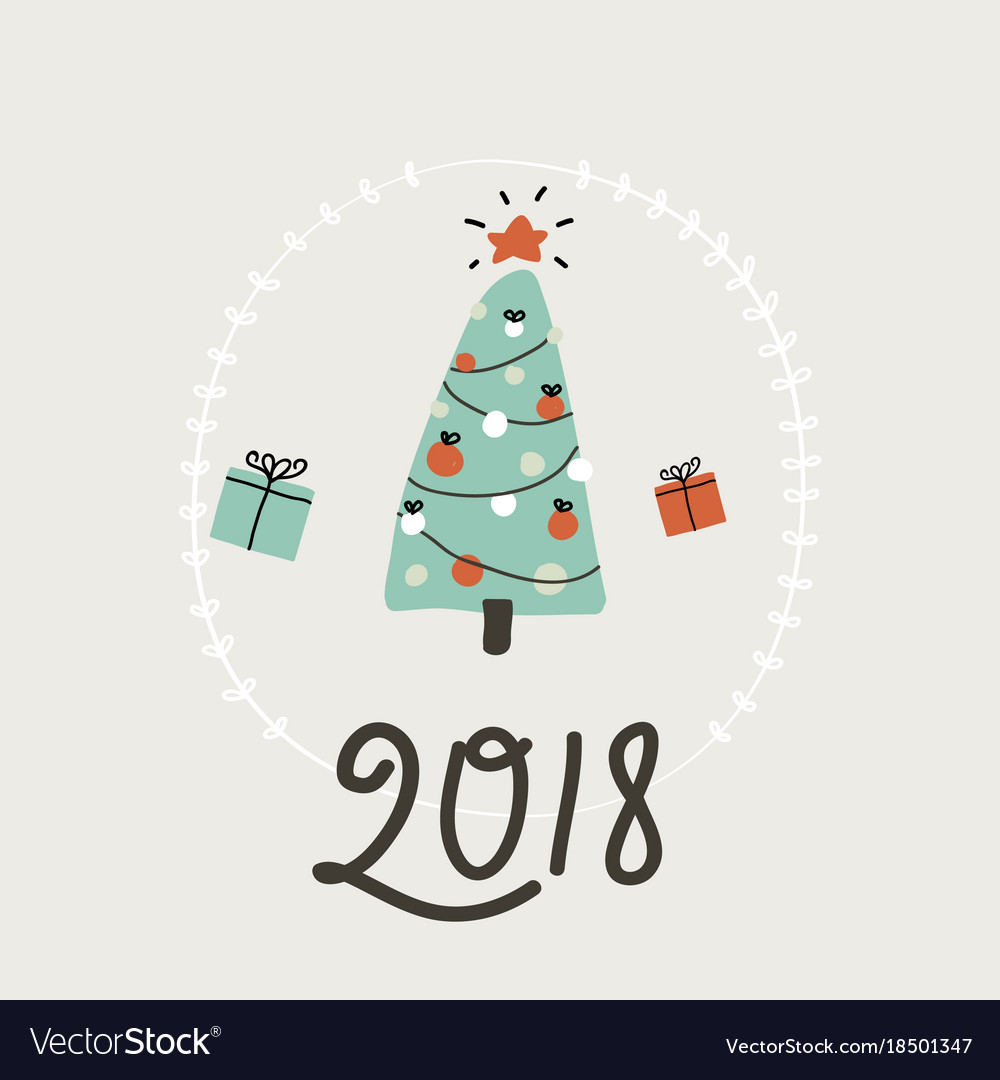 happy new year card simple