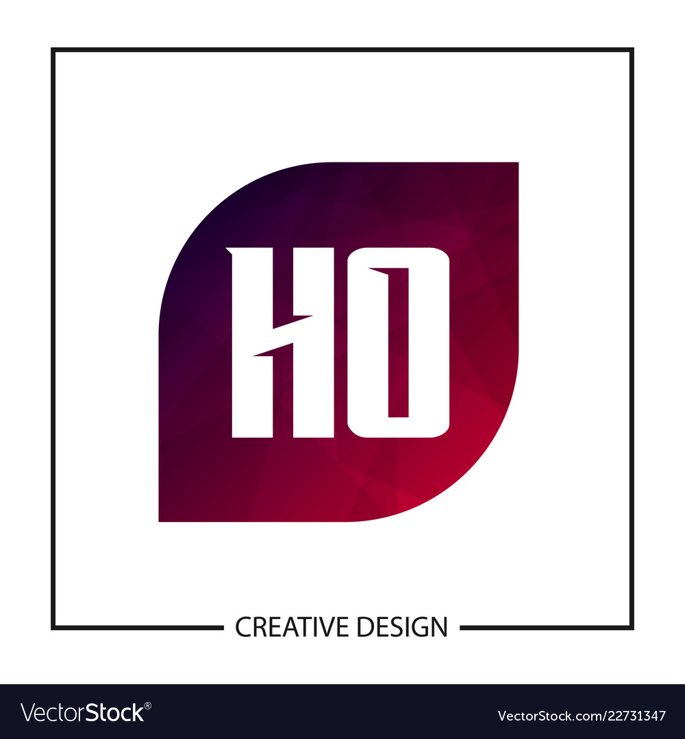 Initial letter ho logo template design Royalty Free Vector