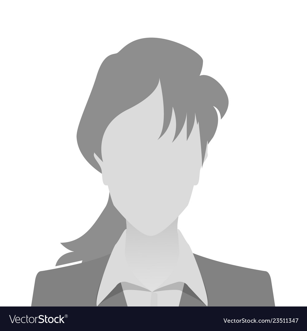 Person gray photo placeholder woman Royalty Free Vector