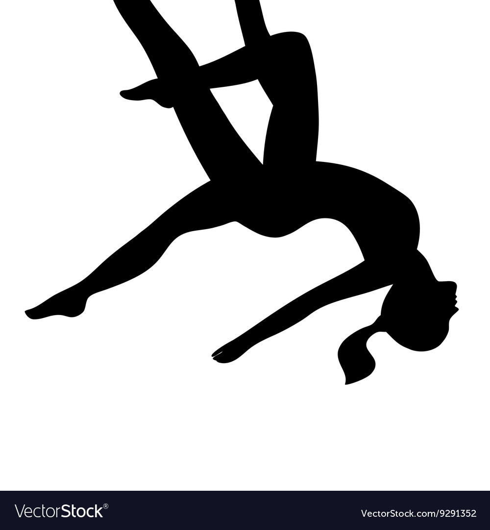Aerial yoga aero yoga antigravity yoga Royalty Free Vector