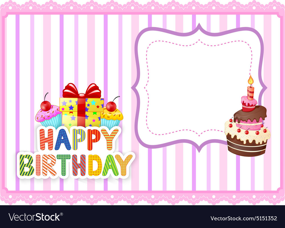 Birthday card Royalty Free Vector Image - VectorStock