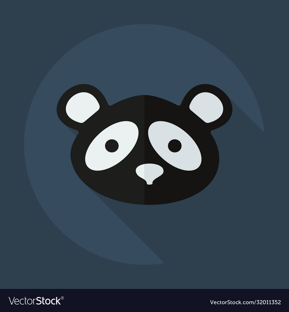 Flat modern design with shadow icons pandas Vector Image