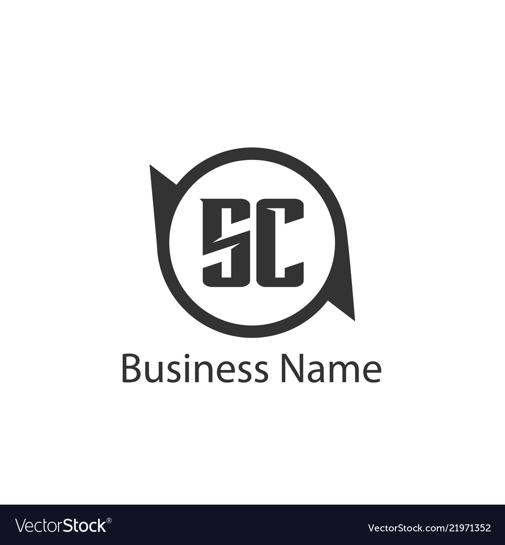 Initial Letter Sc Logo Template Design Royalty Free Vector 8303