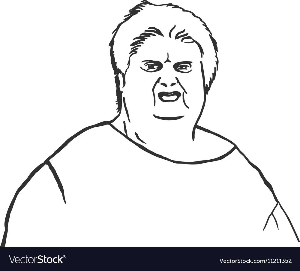 No guy meme face for any design isolated Vector Image