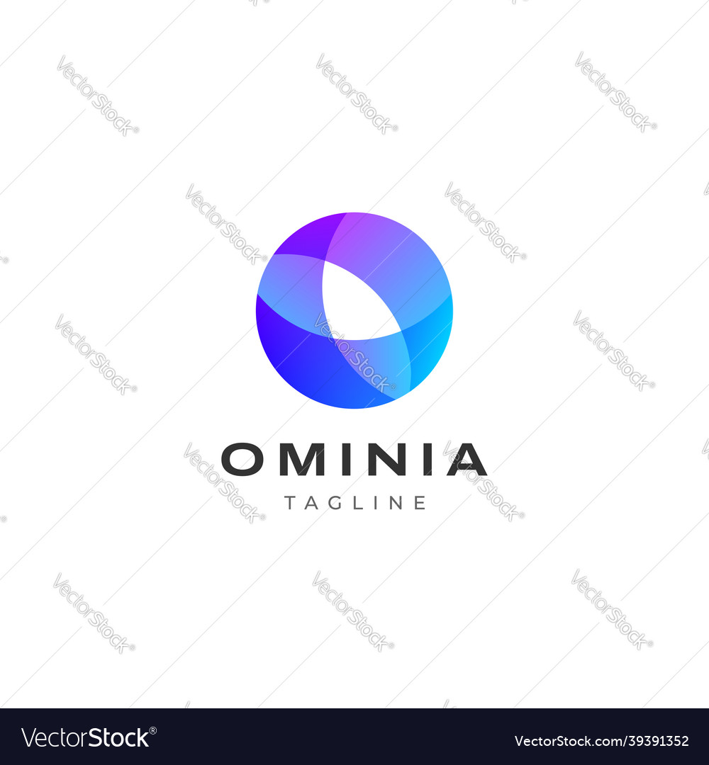 Modern abstract looping circle shape logo design