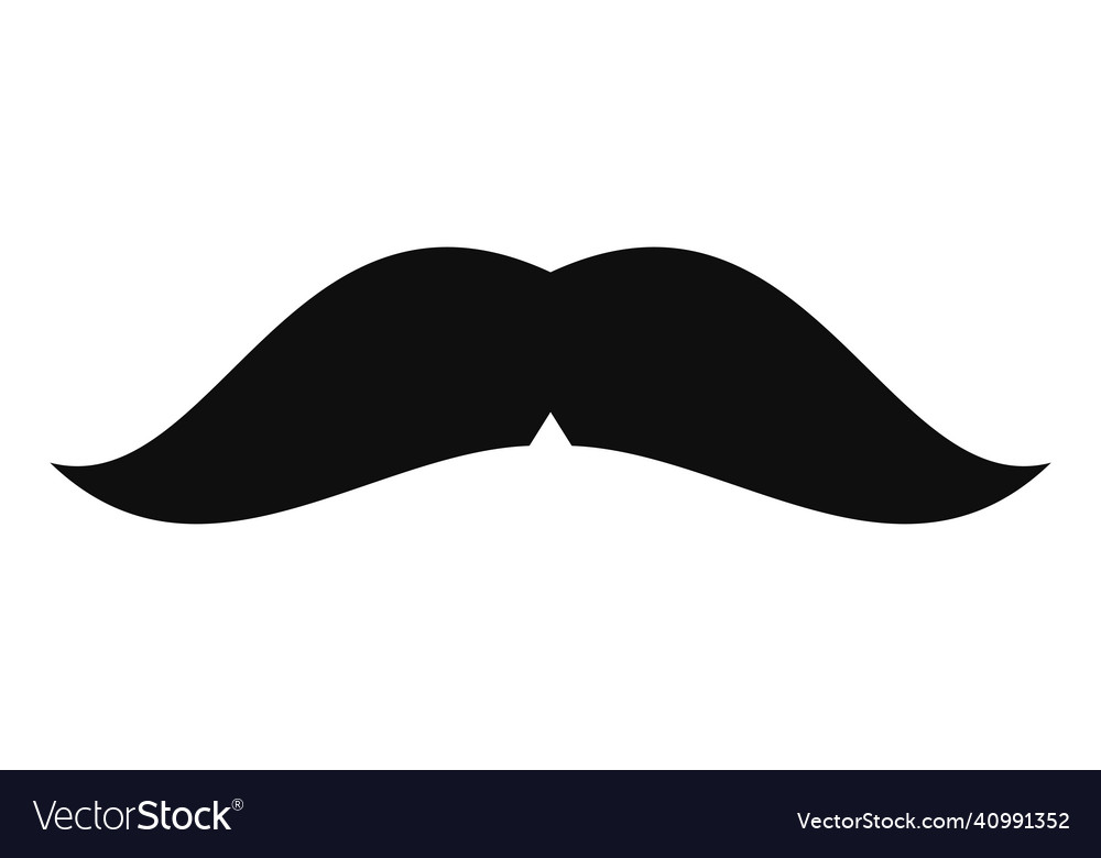 Moustache icon retro black mustache male face Vector Image