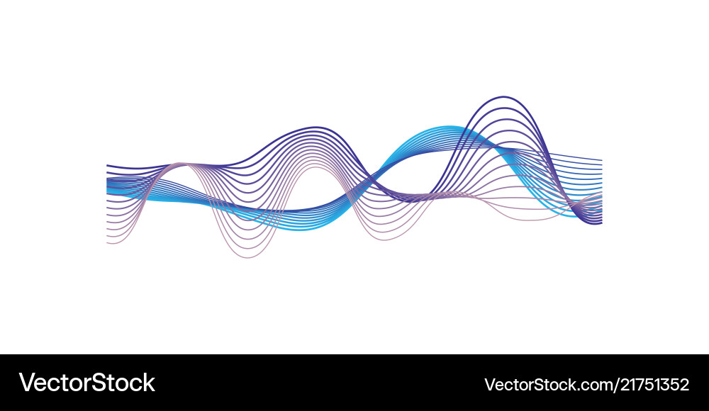 Sound waves audio equalizer technology Royalty Free Vector