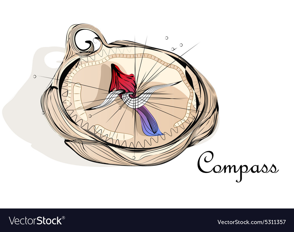 Abstract compass Royalty Free Vector Image - VectorStock