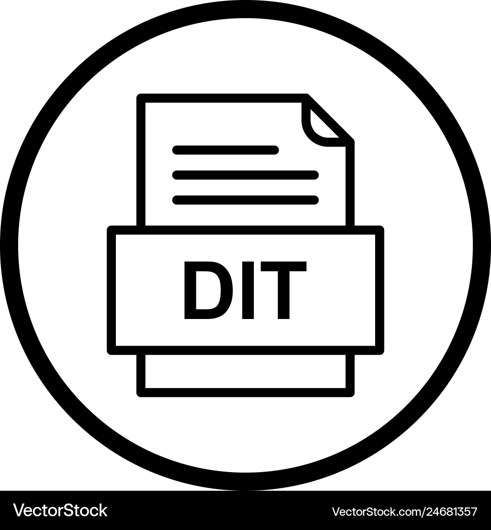 Dit file document icon Royalty Free Vector Image