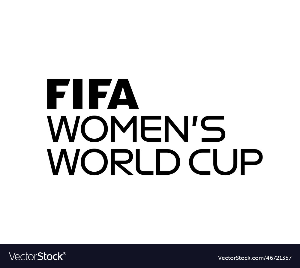 Fifa womens world cup name black logo mondial Vector Image