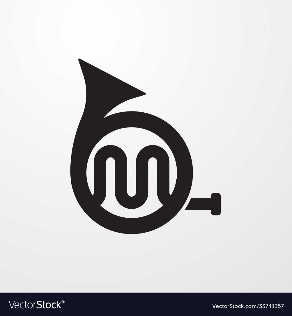 French horn icon Royalty Free Vector Image - VectorStock