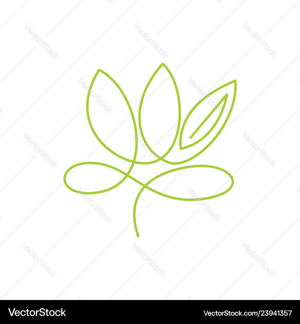 Leaf logo design template isolated Royalty Free Vector Image
