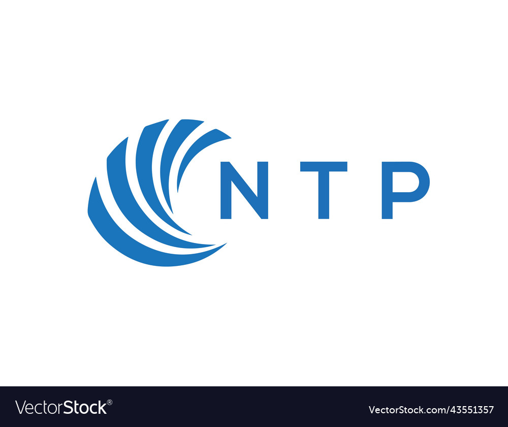 Ntp Letter Logo Design On White Background Vector Image