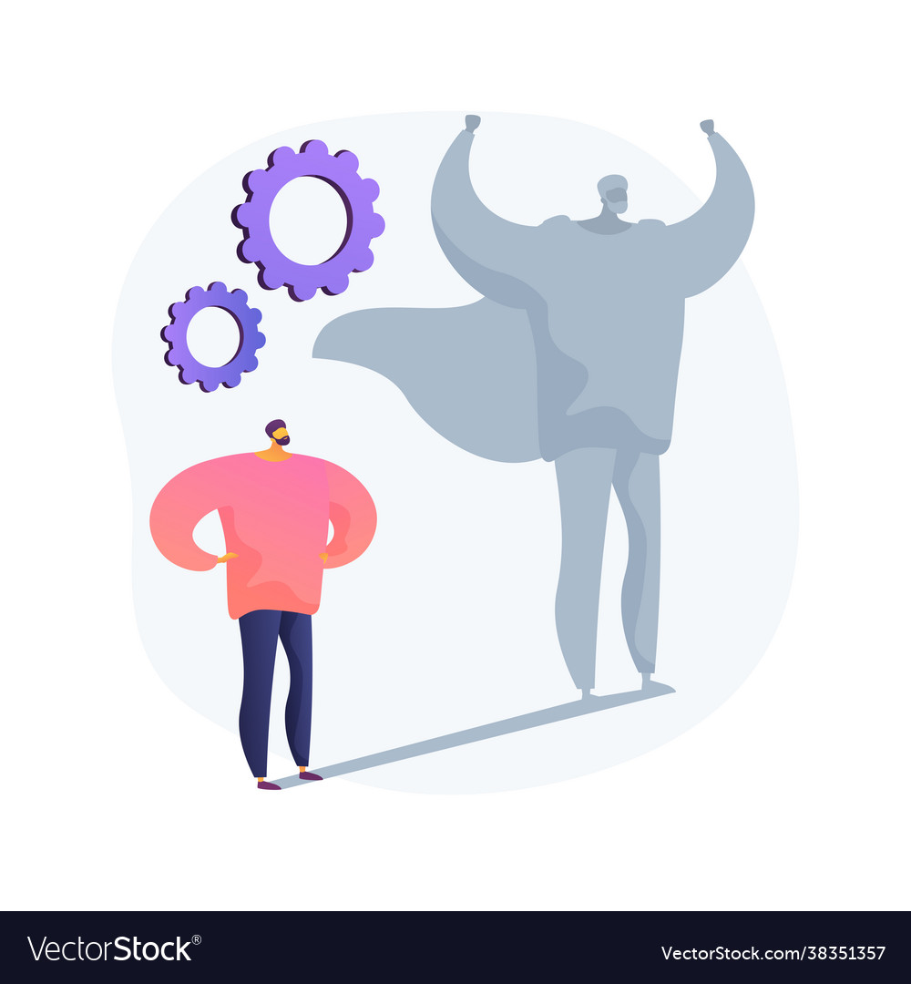 Self-esteem abstract concept Royalty Free Vector Image