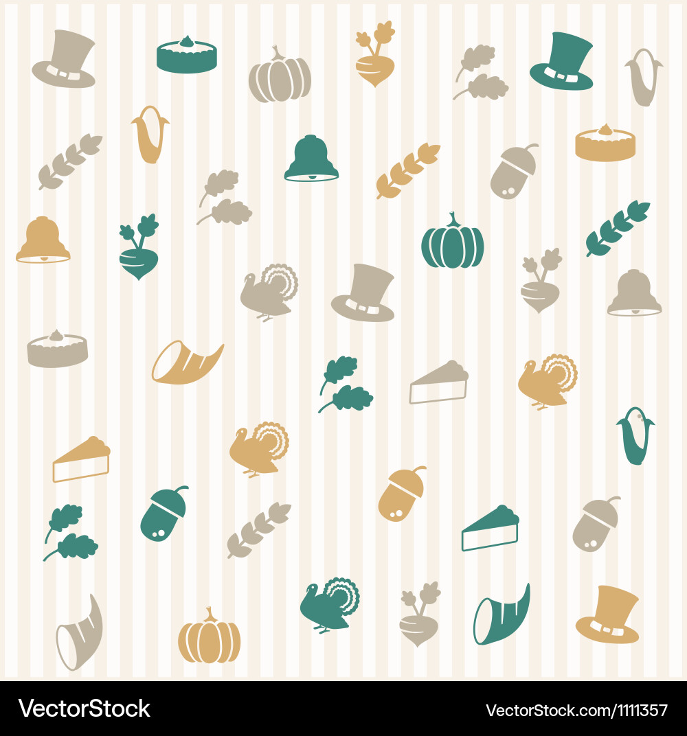Thanksgiving seamless pattern Royalty Free Vector Image