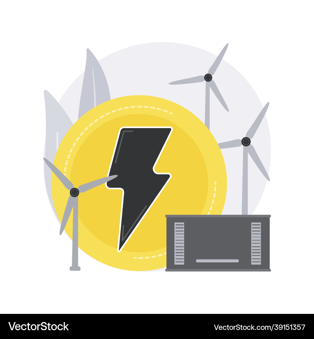 Wind power abstract concept Royalty Free Vector Image