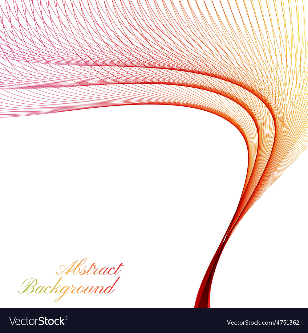 Abstract curved lines on bright background Vector Image