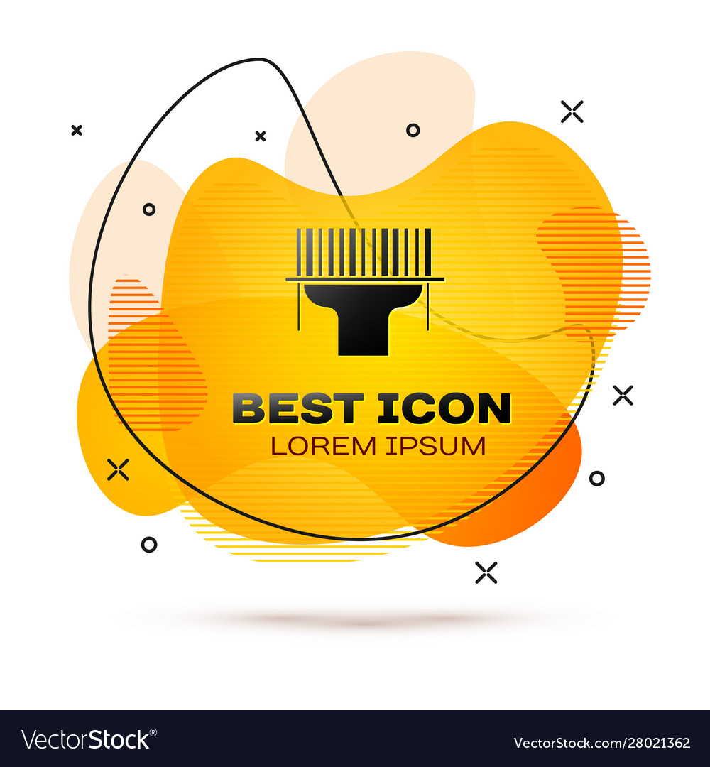 Black Scanner Scanning Bar Code Icon Isolated On Vector Image
