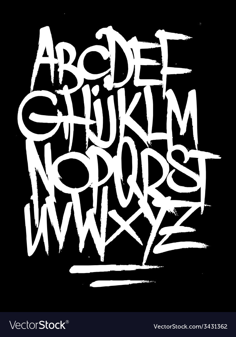 graffiti font styles alphabet