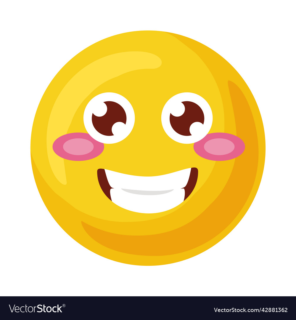 Happy emoticon face Royalty Free Vector Image - VectorStock