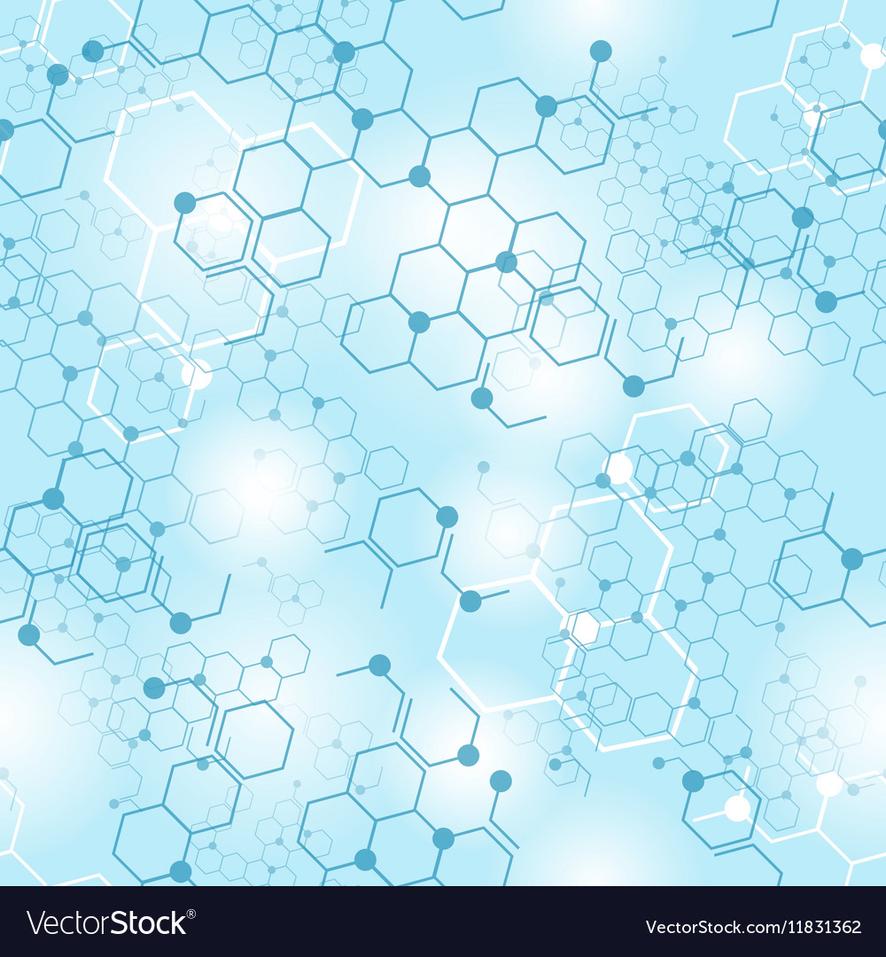 Molecular structure seamless pattern Royalty Free Vector