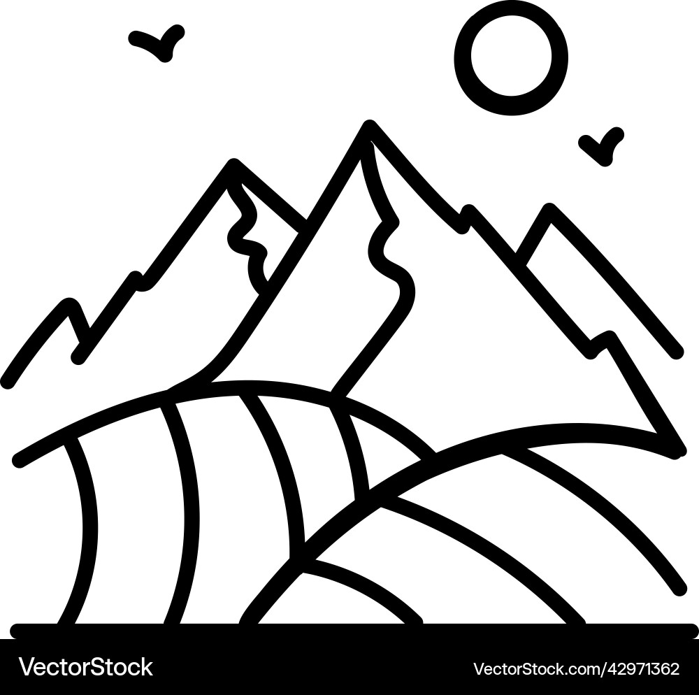 Mountains Royalty Free Vector Image - VectorStock