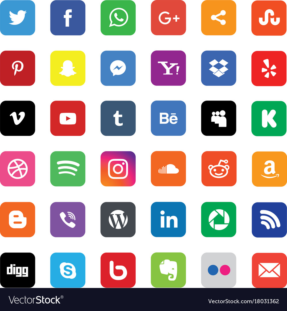 Vector icons social media free - honeypastor