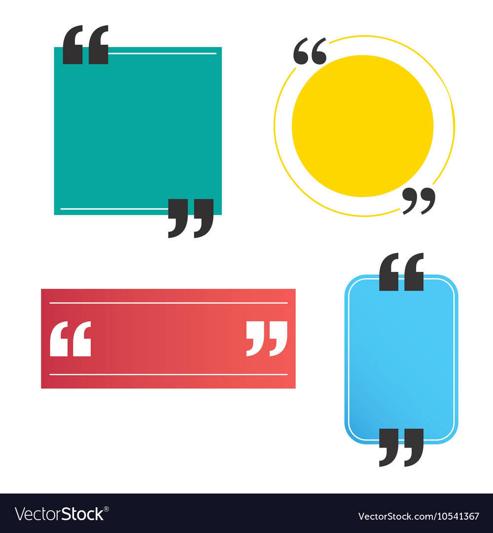 Block quote design elements template set Vector Image