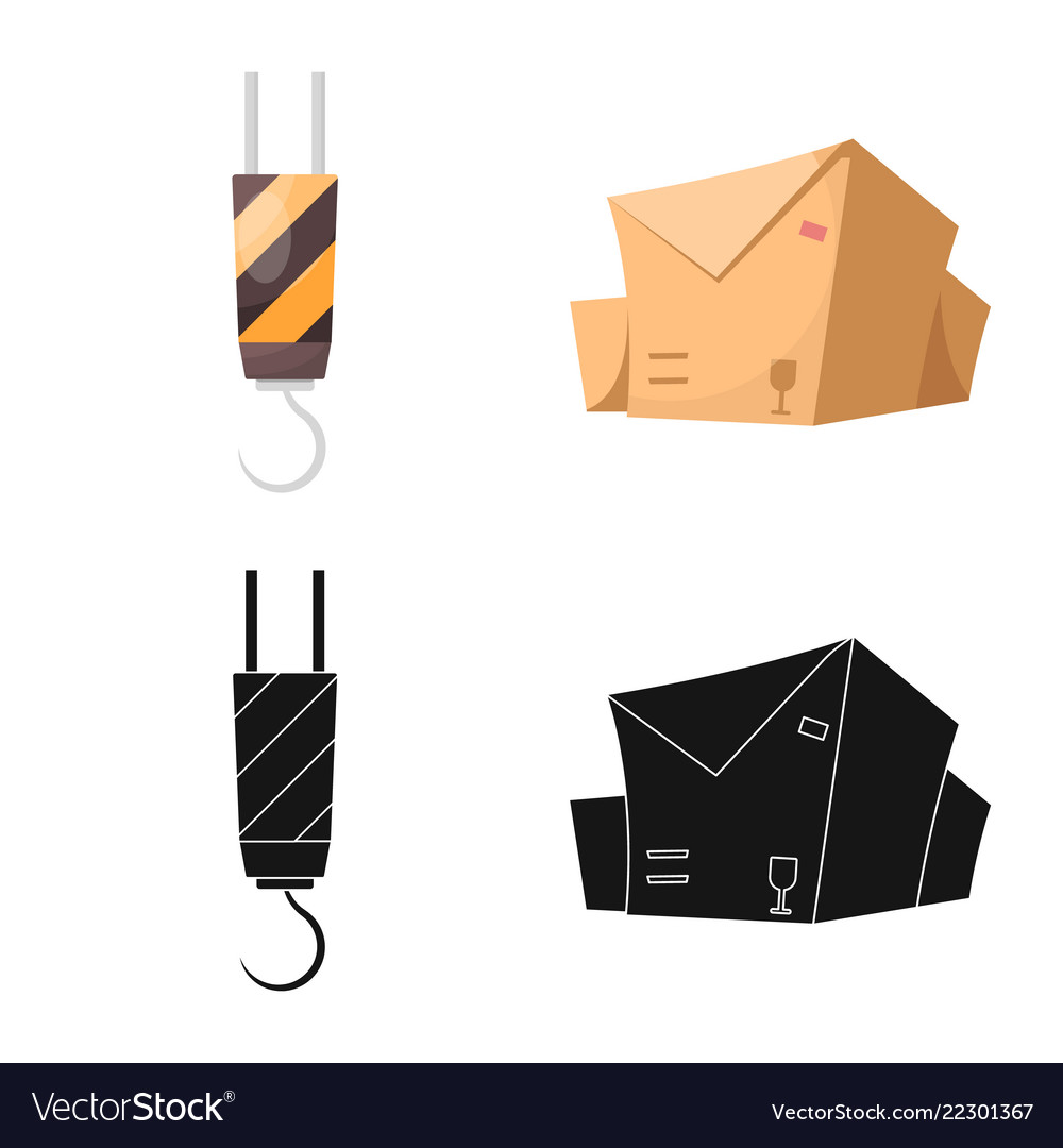 Design of goods and cargo icon set Royalty Free Vector Image